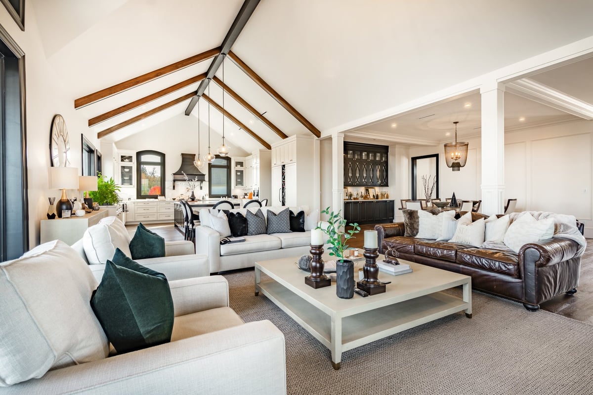 Elegant luxury living room with rich furnishings