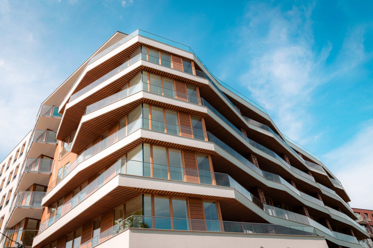 Modern apartment building exterior