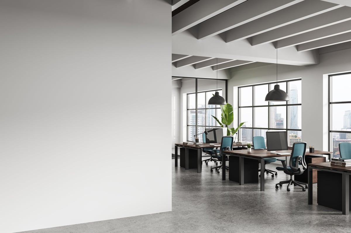 Modern professional financial office interior