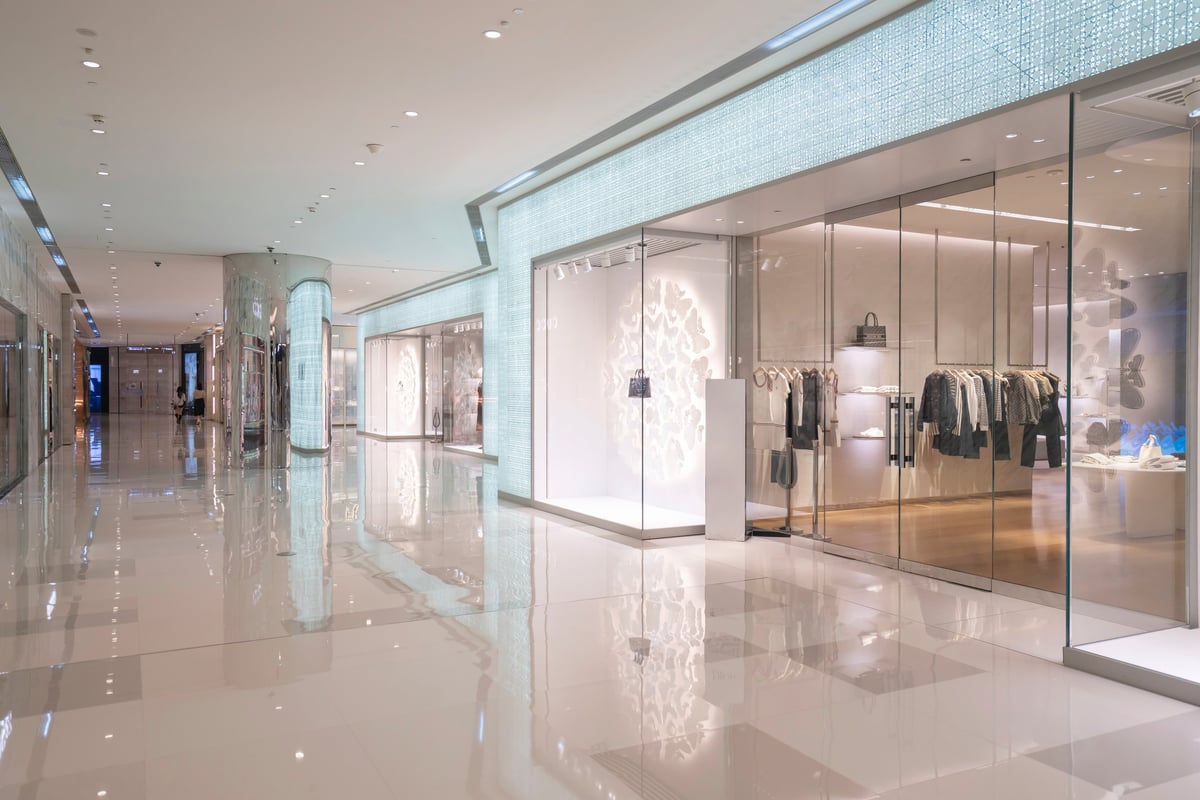 Modern department store interior