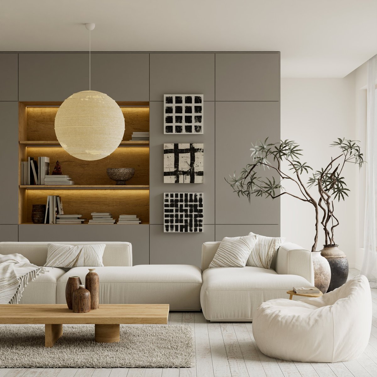 Modern luxury living room interior